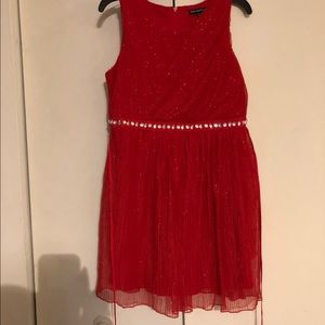 Girls size 14 red sparkly dress. Beautiful